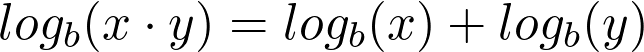 log_b(x \cdot y) = log_b(x) + log_b(y)