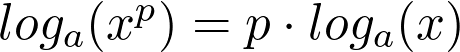 log_a(x^p) = p \cdot log_a(x)