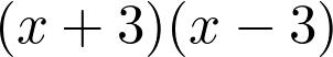 (x+3)(x-3)