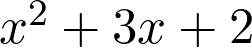  x^2 + 3x + 2 