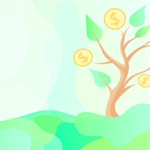 albero con monete al posto delle foglie