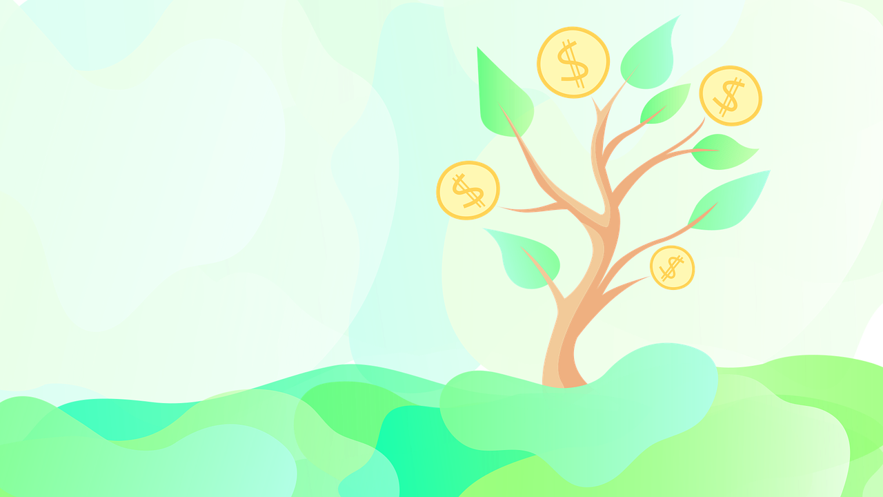 albero con monete al posto delle foglie