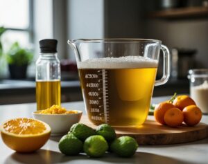 brocca colma di olio