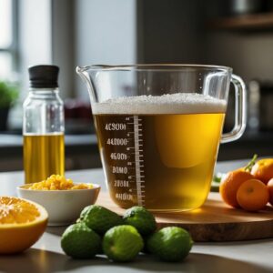 brocca colma di olio